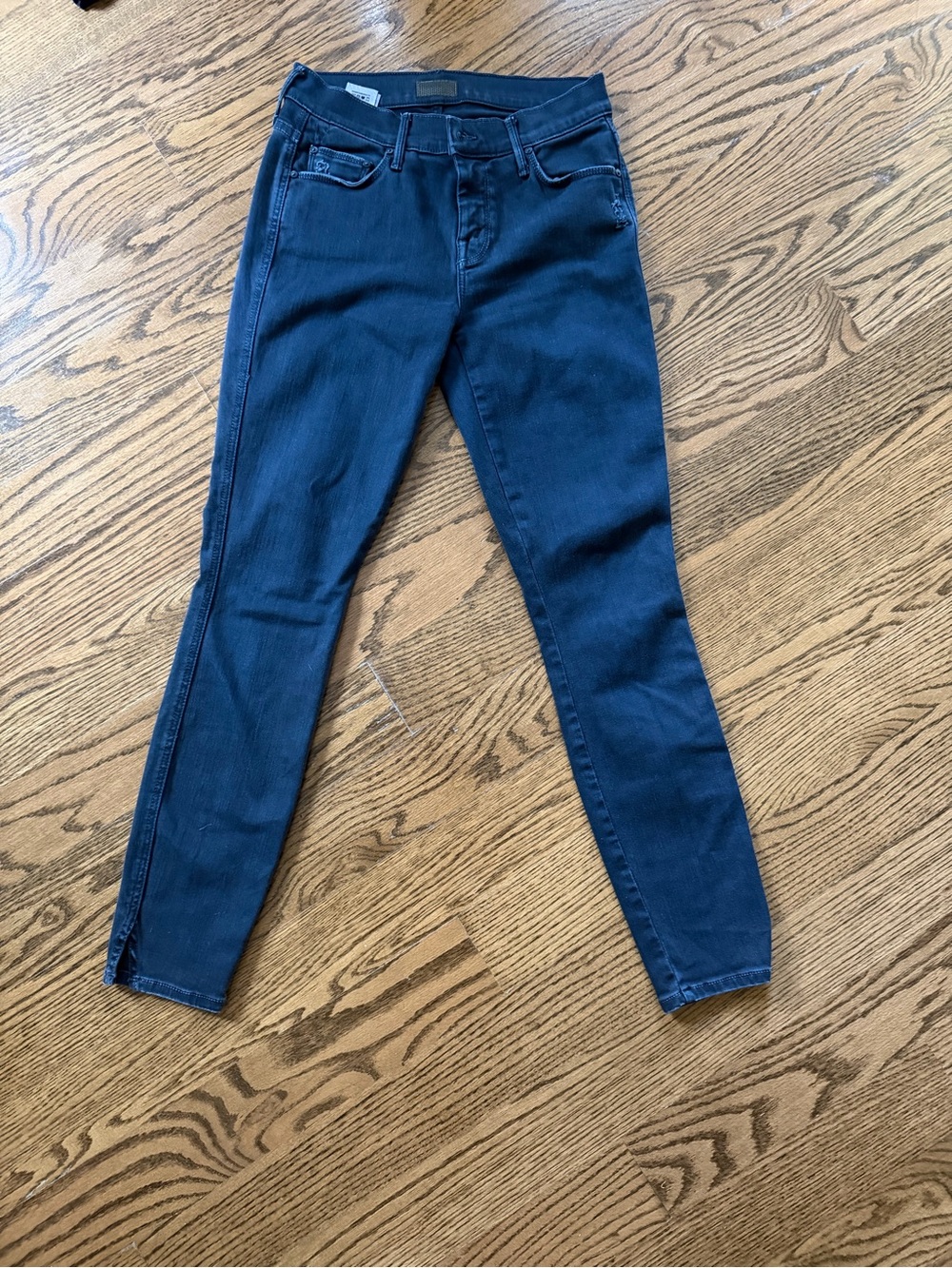 MOTHER Skinny Jeans in Dark Blue